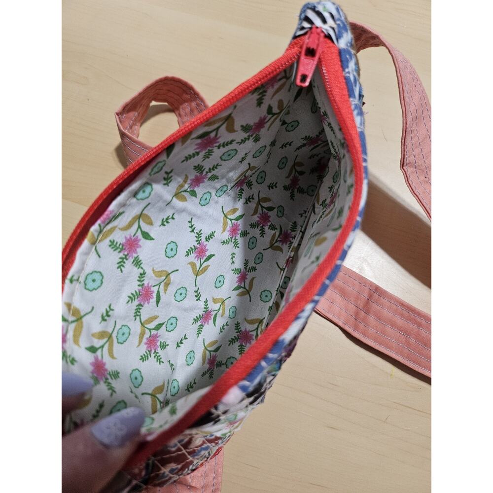 Handmade Upcycled Fanny Pack Sling Bag Belt Bag Adjustable Tie Strap Quilted - Picture 6 of 7